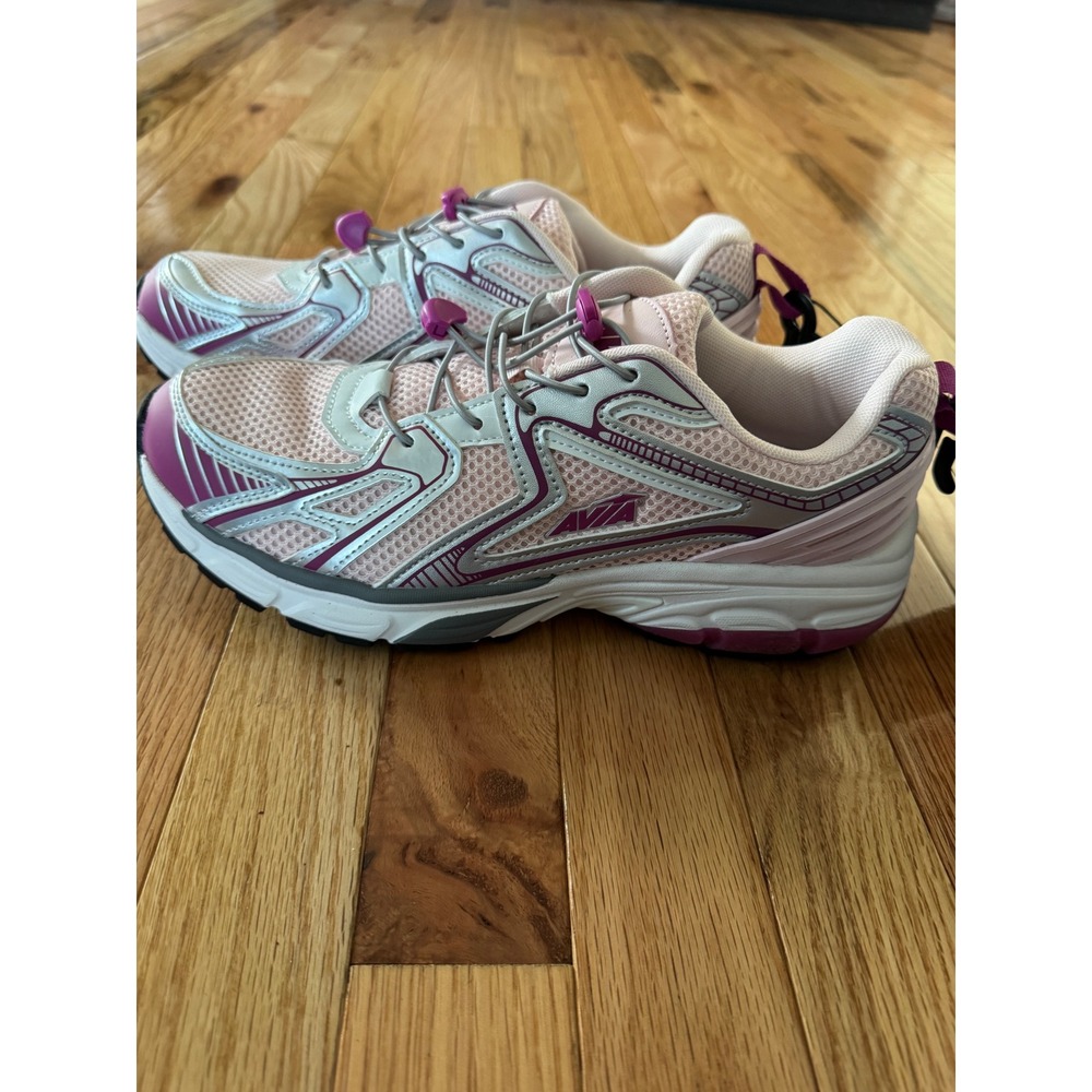 Avia Sport Bungee Womens Running Shoes Purple Pink Memory Foam Size 10